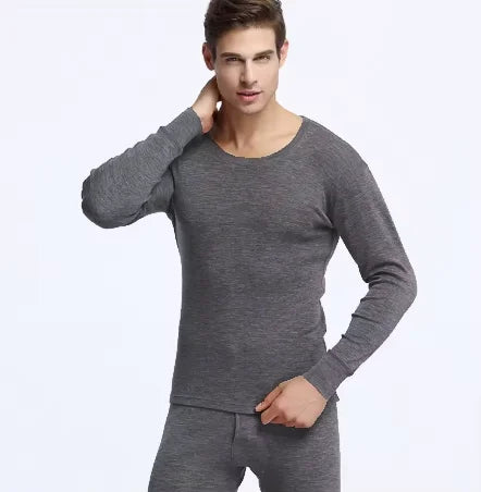 100% Merino Wool Base Layer Set Mens 230G Midweight Merino Wool Thermal Underwear Set Top and Bottom Men Long John Tops Pants