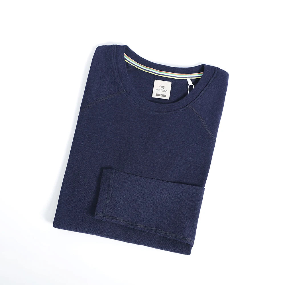 Women's 100% Merino Wool Base Layer Shirt 17.5Micro Merino Wool Thermal Underwear Long Sleeve Shirts Wicking Anti-Odor 210G