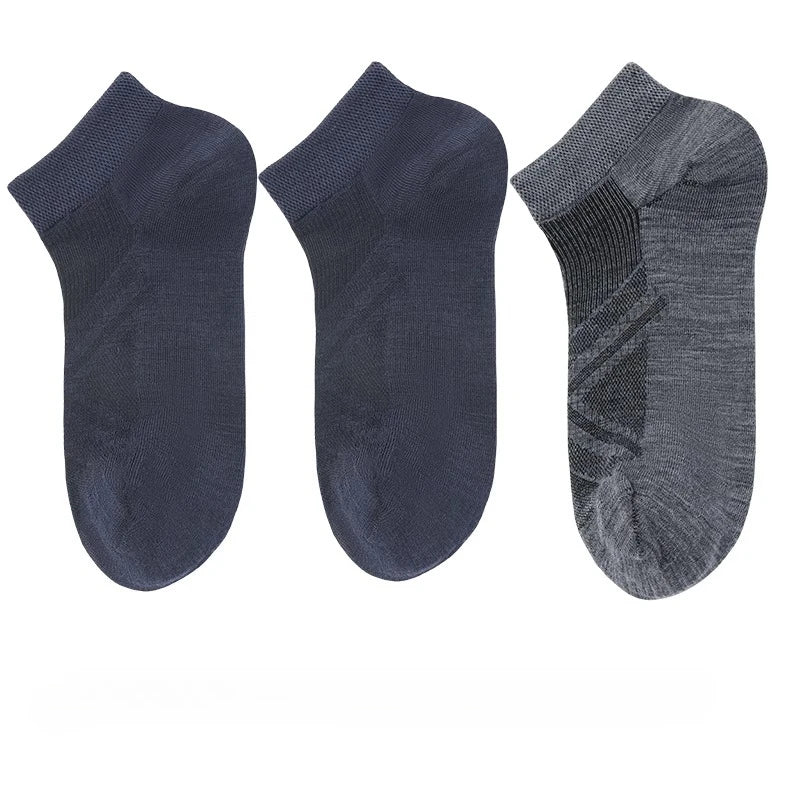 Men Women Merino Wool Ankle Socks Thin Ultra-Light Running Tennis Golf Socks 66% Merino Wool Moisture Wicking Breathable 3 Pairs