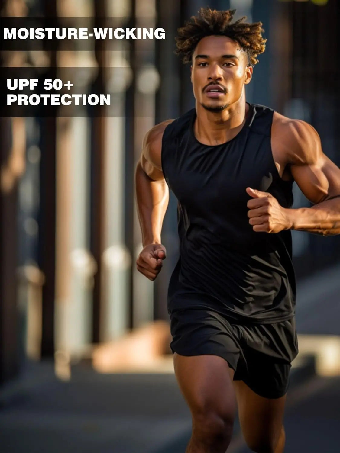 Merino Wool Tank Top Men Active Merino Wool Undershirt Moisture Wicking Breathable Anti-Odor Lightweight Base Layer Tops