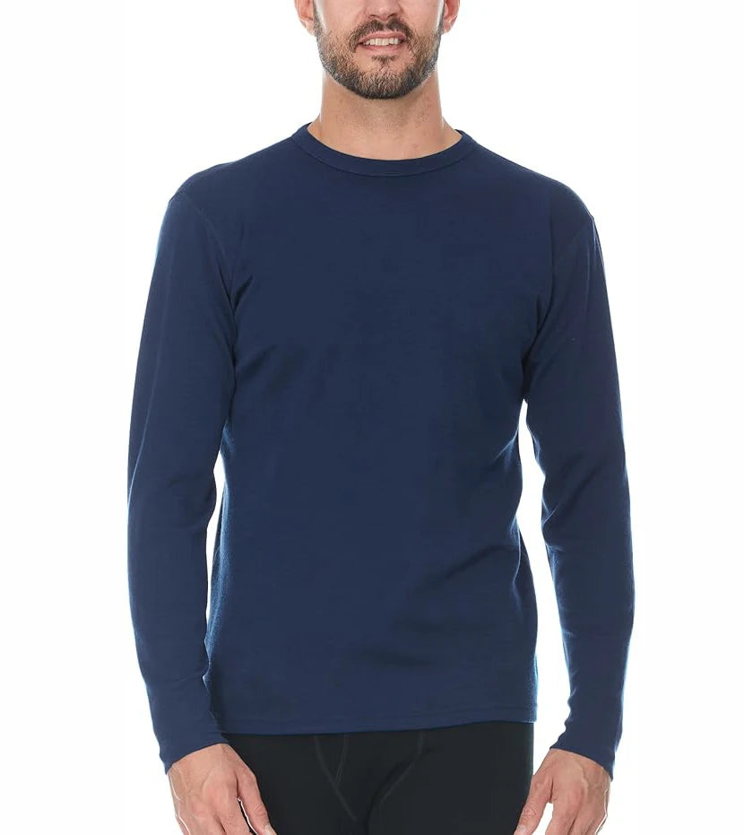 100% Merino Wool Men's Long Sleeve Crew Shirt Thermal Underwear Base Layer Men Merino Wool Shirts Wicking Breathable Anti-Odor
