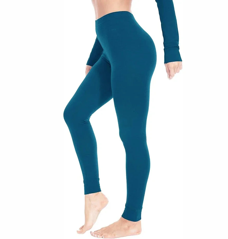 100% Merino Wool Base Layer Pants Womens Lightweight Base Layer Bottoms Merino Wool Thermal Underwear Leggings Soft Breathable