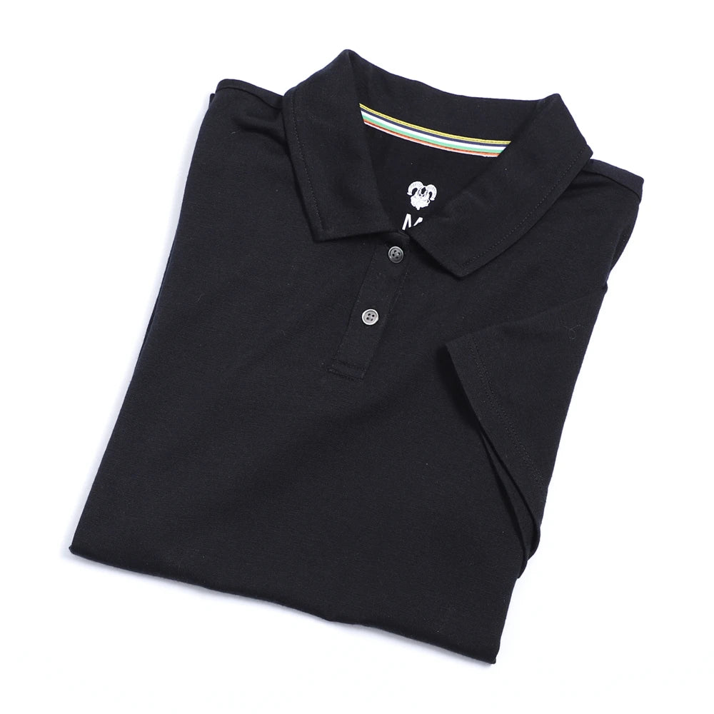 100% Merino Wool Polo T Shirt Womens Merino Wool Short Sleeve Shirt for Women Lightweight Base Layer Anti-Odor Breathable 180G