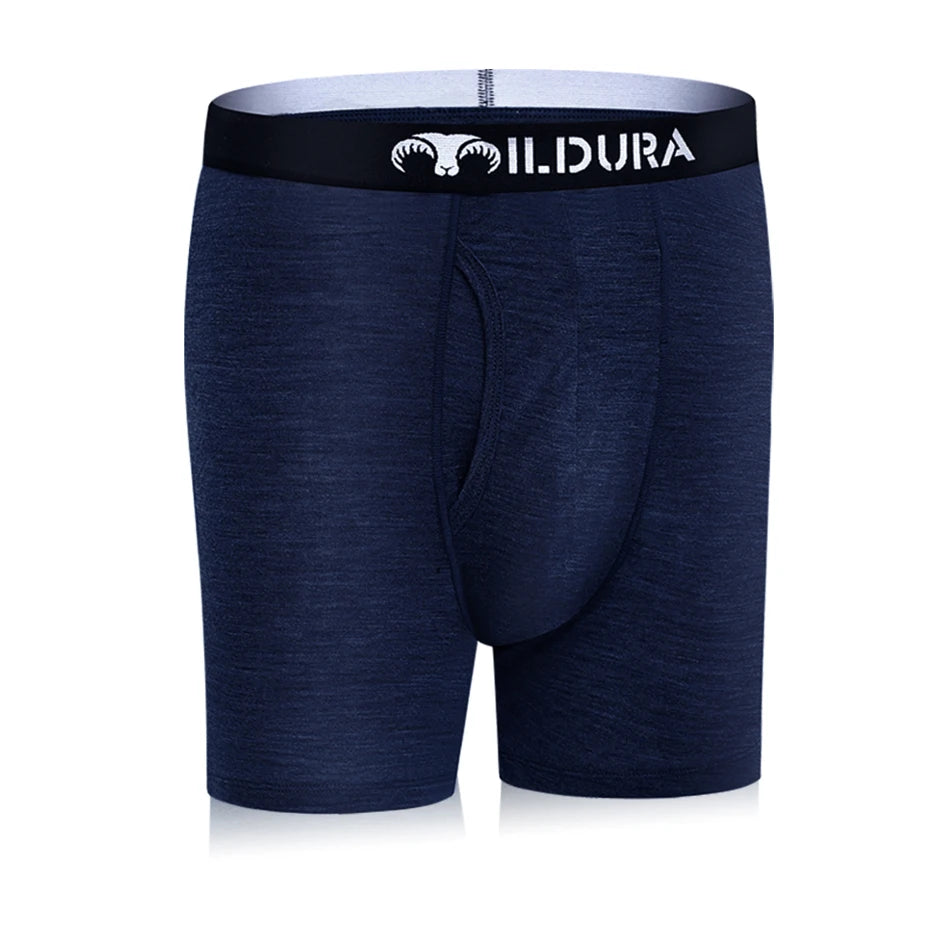 Men's Merino Wool Underwear 100% Merino Wool Boxer Briefs for Men Merino Boxer Brief Underpants Moisture Breathable Asian Size