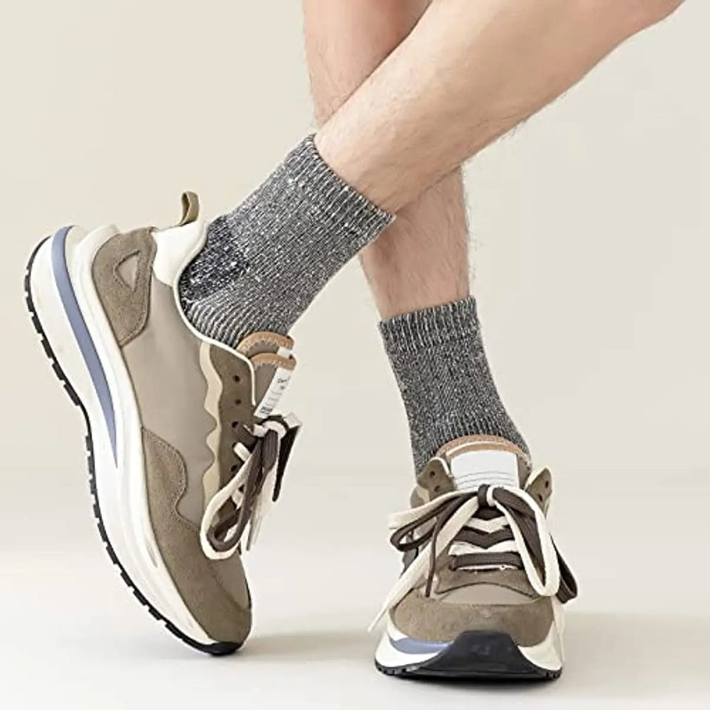 Unisex Merino Wool Ankle Hiking Socks Men Women Outdoor Thermal Warm Cushioned Quarter Sock Moisture Wicking Wool Men Socks