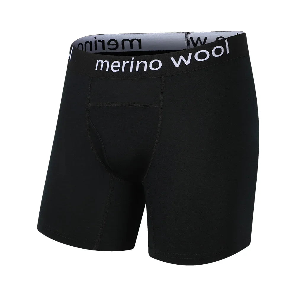Mens 100% Merino Wool Boxer Briefs Merino Wool Underwear Base Layer Man Merino Boxer Wicking Soft Comfy Breathable Moisture