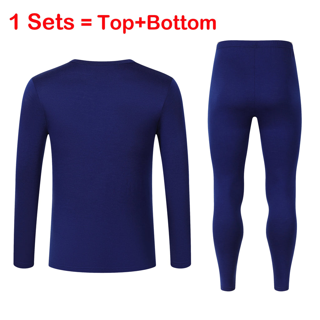 100% Merino Wool Base Layer Mens Set Lightweight Merino Wool Thermal Underwear For Men Top and Bottom 150G Soft Breathable