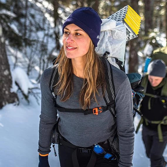 250Gsm Women's 100% Merino Wool Base Layer Shirt Merino Wool Thermal Underwear Long Sleeve Shirts Warm Wicking Anti-Odor