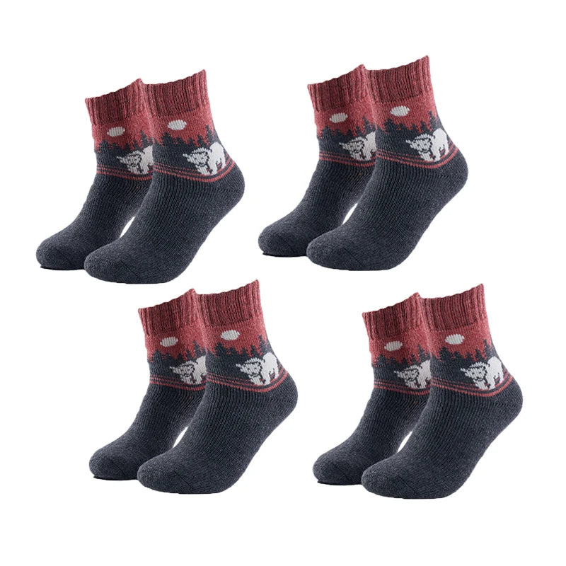Winter Merino Wool Thermal Socks Men Outdoor Crew Hiking Socks Thick Socks Comfortable Moisture Wicking Breathable