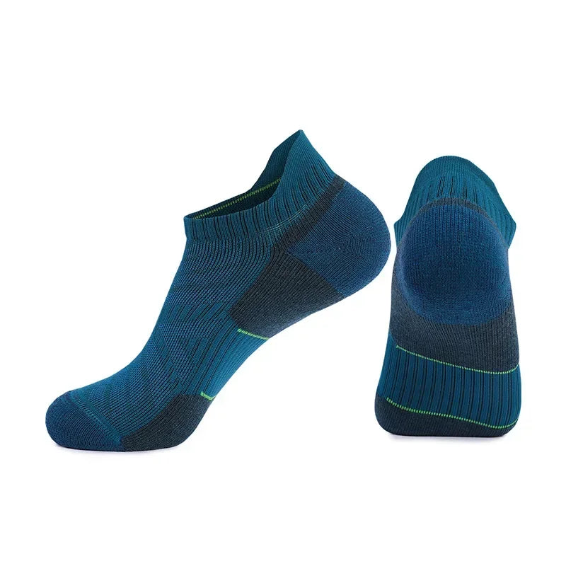 Merino Wool Ankle Socks Hiking Running Compression Support Men Women 50% Merino Wool Socks Thick Low Cut Sports Socks Anti-Odor