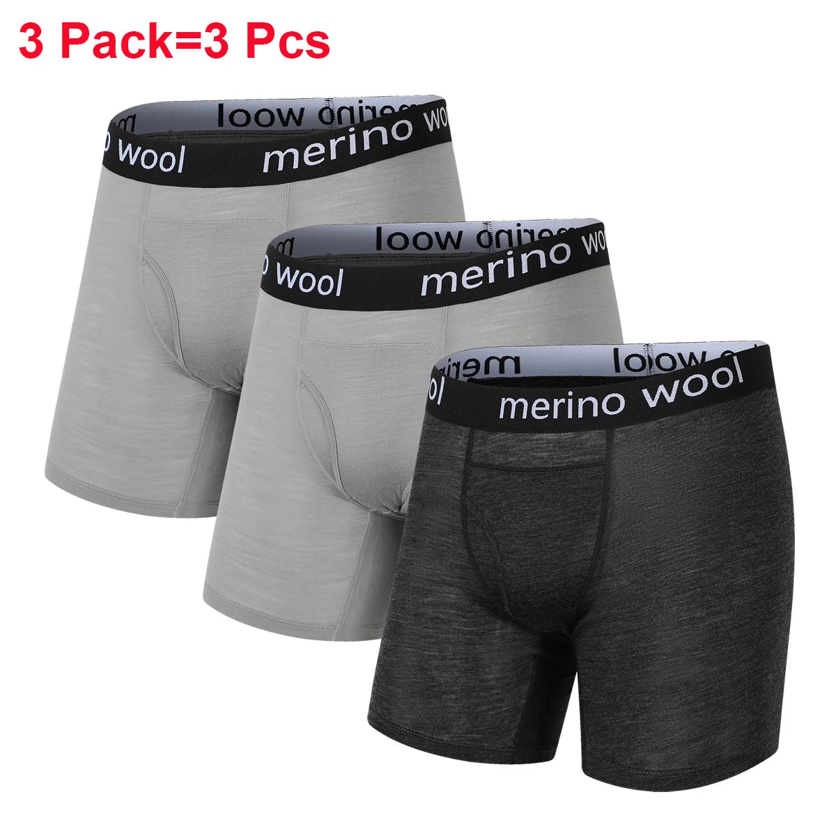 Mens Boxer Briefs Merino Wool Underwear 100% Merino Wool Base Layer for Men Merino Boxer Soft Comfy Breathable Moisture Wicking