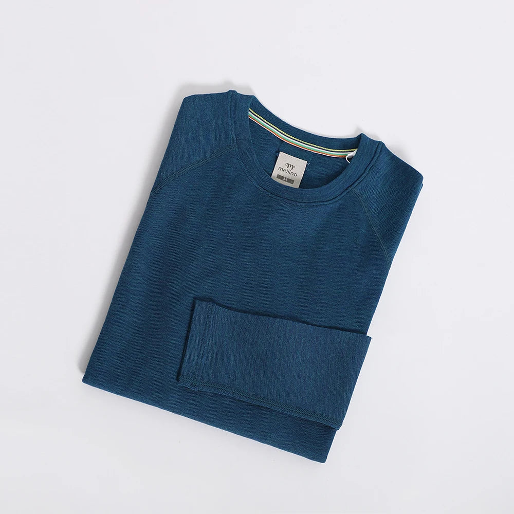 Women's 100% Merino Wool Base Layer Shirt 17.5Micro Merino Wool Thermal Underwear Long Sleeve Shirts Wicking Anti-Odor 210G