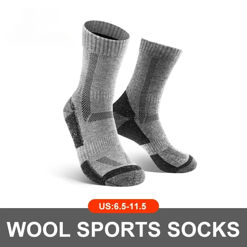 Men Women Merino Wool Socks Hiking Merino Wool Outdoor Sports Super Thick Hiking Socks Thermal Socks for Cold Weather