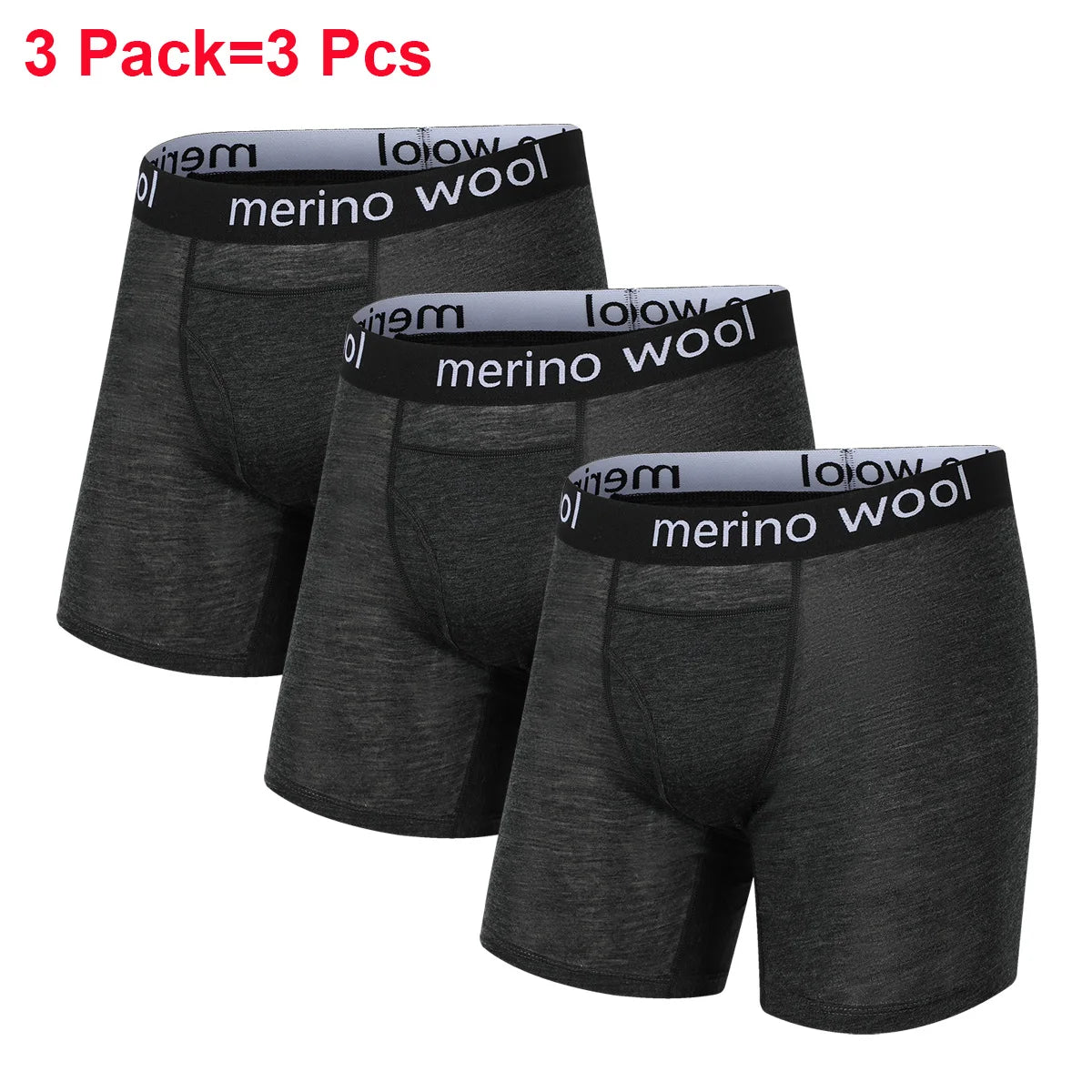 Mens Boxer Briefs Merino Wool Underwear 100% Merino Wool Base Layer for Men Merino Boxer Soft Comfy Breathable Moisture Wicking