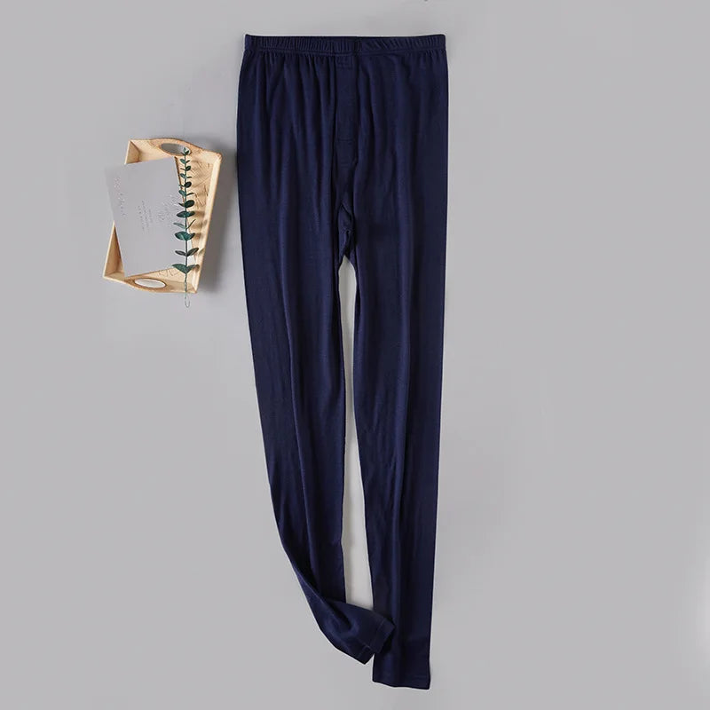 Men's 100% Merino Wool Base Layer Pants 150G Lightweight Base Layer Bottoms Merino Wool Thermal Underwear Pants Soft Breathable