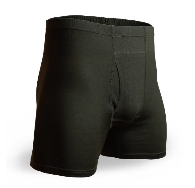 Men Merino Wool Long Drop Boxer Brief 100% Merino Wool Men Underwear Base Layer 240G Men Sports Underpants Fitness Breathable