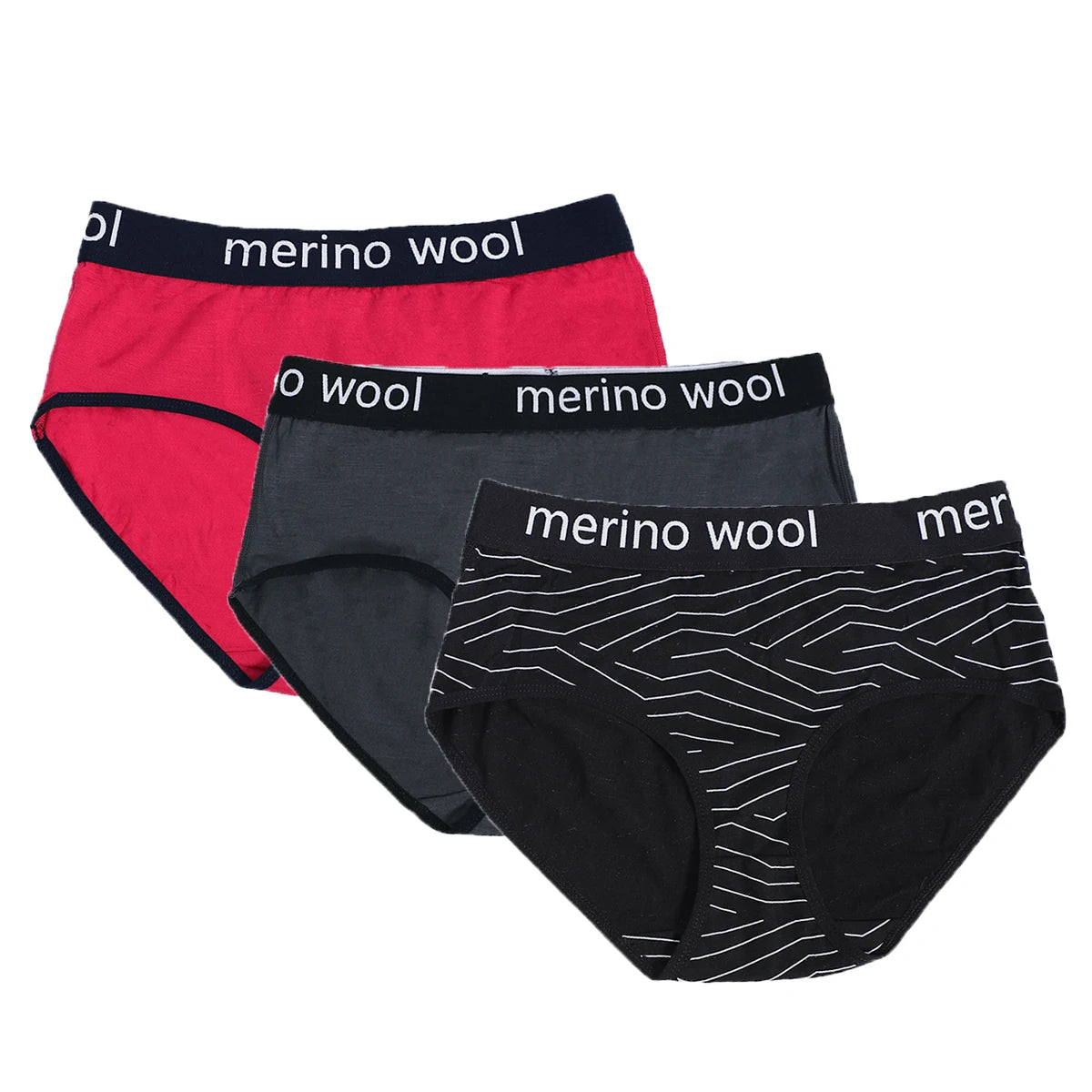 100% Merino Wool Bikini Briefs Womens 150G Merino Wool Underwear Ultralight Sports Panties Soft Wicking Breathable Anti-Odor