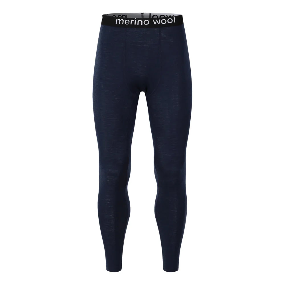 Men's 100% Merino Wool Base Layer Bottom Pants Merino Wool Thermal Underwear Long Johns Midweight Winter Leggings Merino Pants
