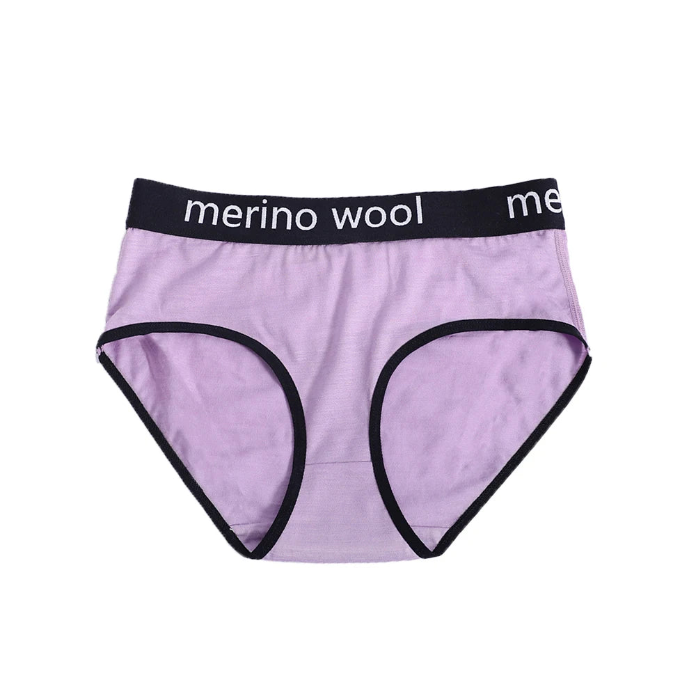 Women's Merino Wool Underwear Bikini Brief 100% Merino Wool Ultralight 180G Sports Panties Soft Wicking Breathable Anti-Odor