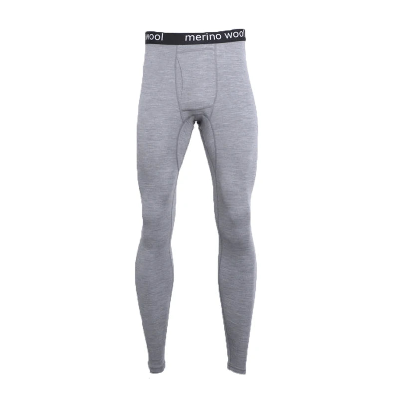 100% Merino Wool Base Layer Mens Bottom Pants Winter Merino Wool Lightweight Midweight Thermal Underwear Long Johns 180G/250G