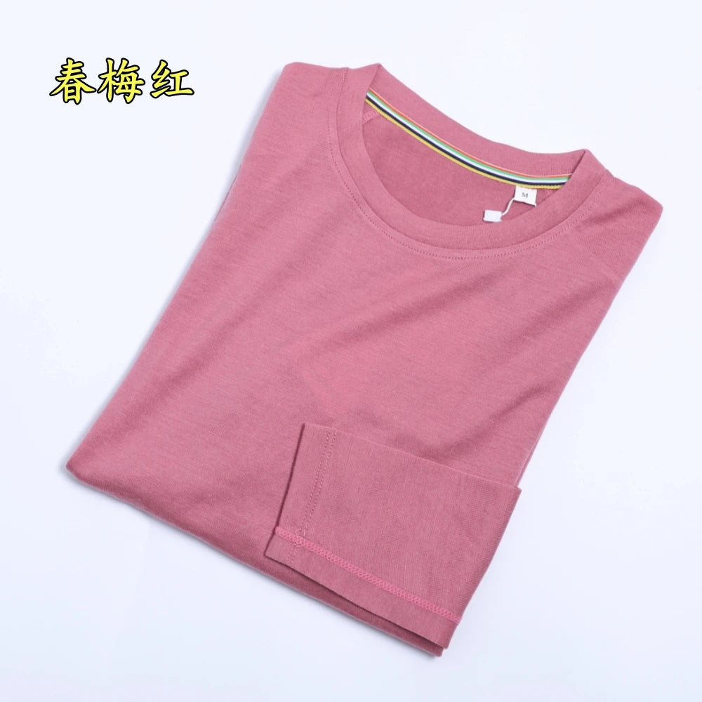 100% Merino Wool Base Layer Women Merino Wool Thermal Underwear Lightweight Long Sleeve Shirt Hiking Wicking Anti-Odor 170G