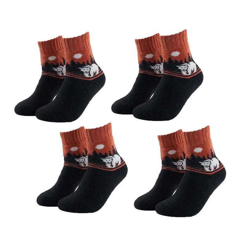 Winter Merino Wool Thermal Socks Men Outdoor Crew Hiking Socks Thick Socks Comfortable Moisture Wicking Breathable