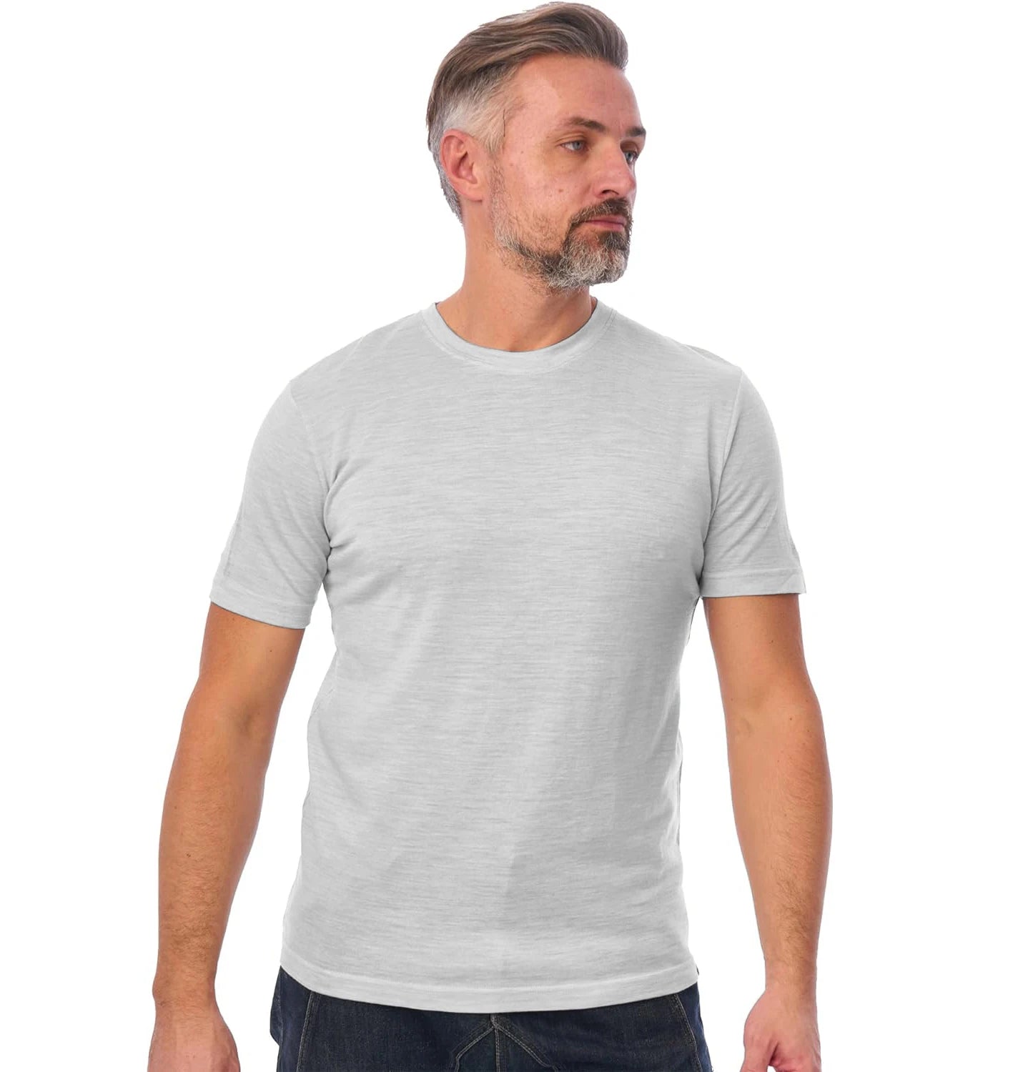 Merino Wool T Shirt Men 100% Merino Undershirt Middleweight Base Layer Shirts Wicking Breathable Quick Dry Anti-Odor No-itch