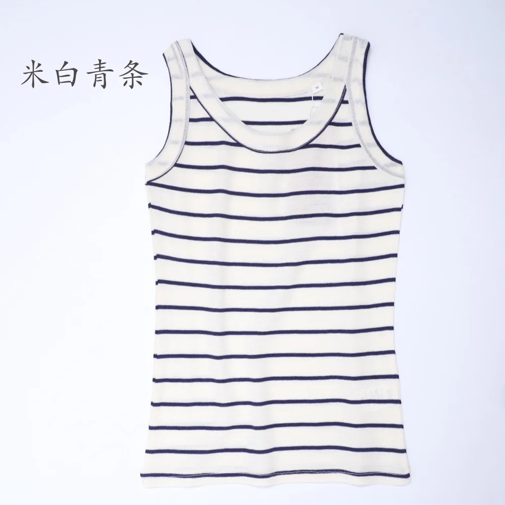 100% Merino Wool Tank Top Women Merino Base Layer Sleeveless Tops Running Hiking Tank Tops Light Wicking Breathable Anti-Odor