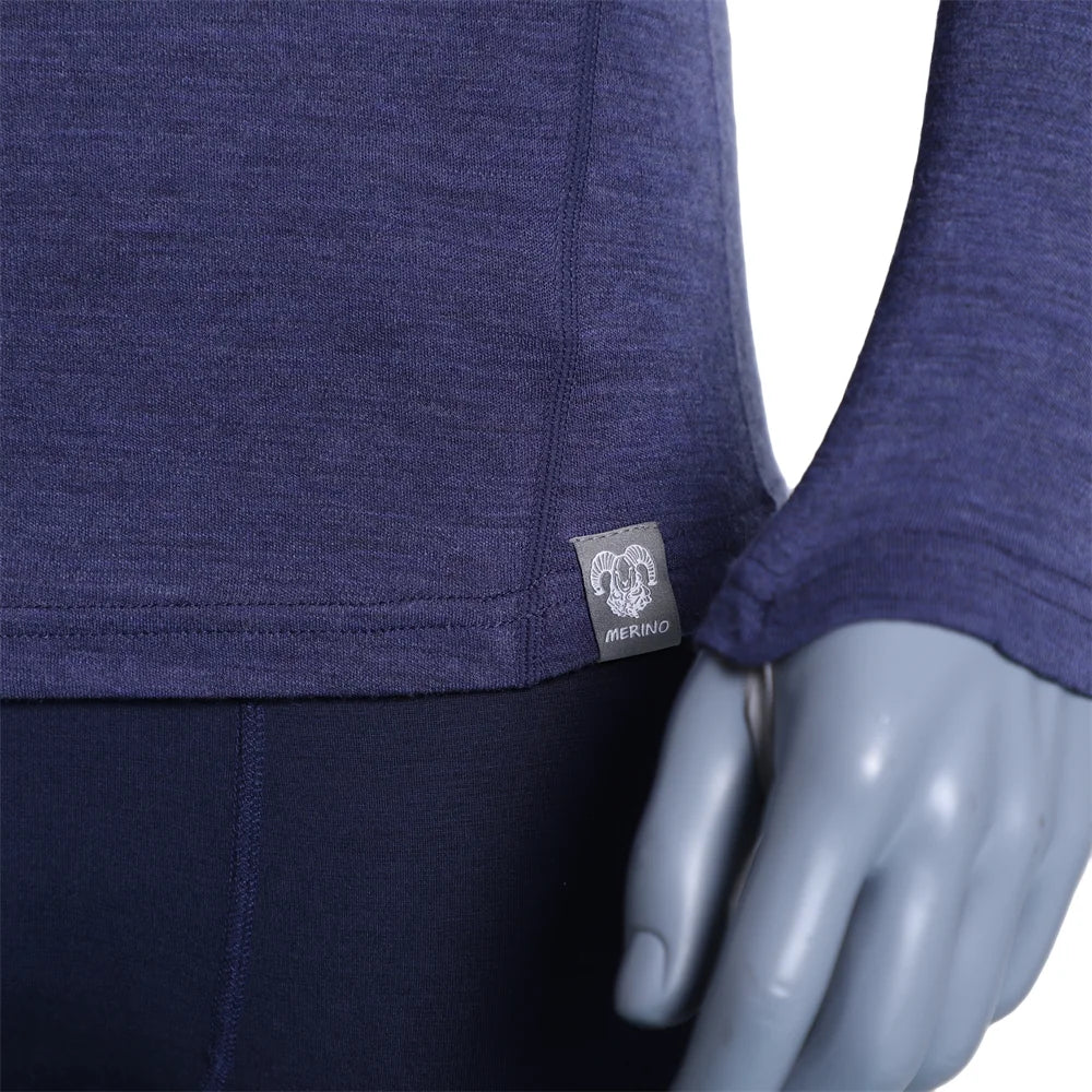 100% Merino Wool Base Layer Mens Merino Wool Shirts for Men Thermal Underwear Long Sleeve T-Shirt for Hiking Hunting 250G