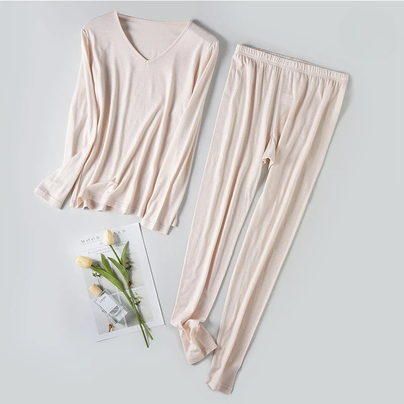Women's 100% Merino Wool Base Layer Set 150g Lightweight Thermal Underwear Set for Womens Merino Wool Top and Bottom Sets