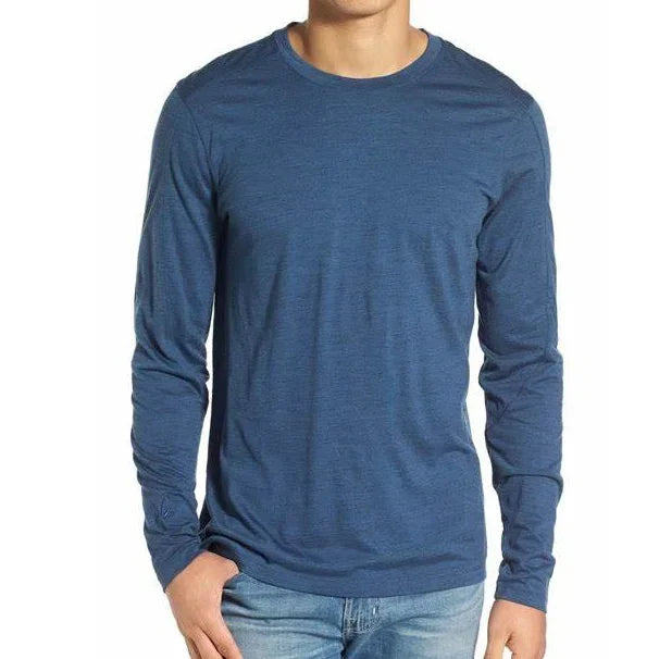 100% Merino Wool Long Sleeve T Shirt Mens Merino Wool Thermal Underwear Base Laye Shirts Wicking Breathable Anti-Odor 200gsm