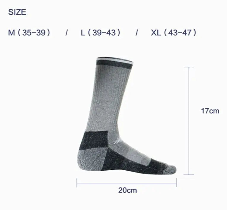 2/3 Pairs Merino Wool Hiking Socks for Men Women Merino Wool Winter Keep Warm Soft Ski Sock Sport Outdoor Snowboard Thermosock