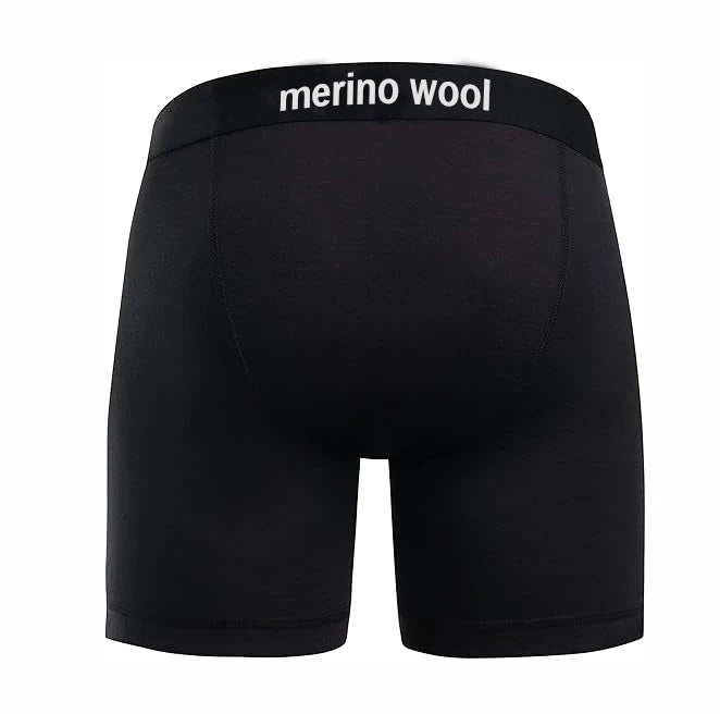 Merino Wool Underwear Mens 100% Merino Wool Base Layer Boxer Briefs for Men Moisture Wicking Breathable Sports Hiking Underpants