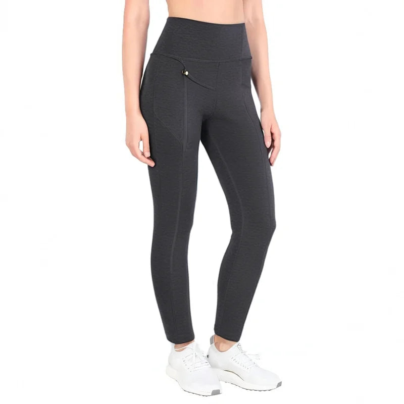 Women's Merino Wool Thermal Leggings High Rise Merino Tights Women Yoga Activewear Pants Wicking Breathable Anti-Odor Quick Dry