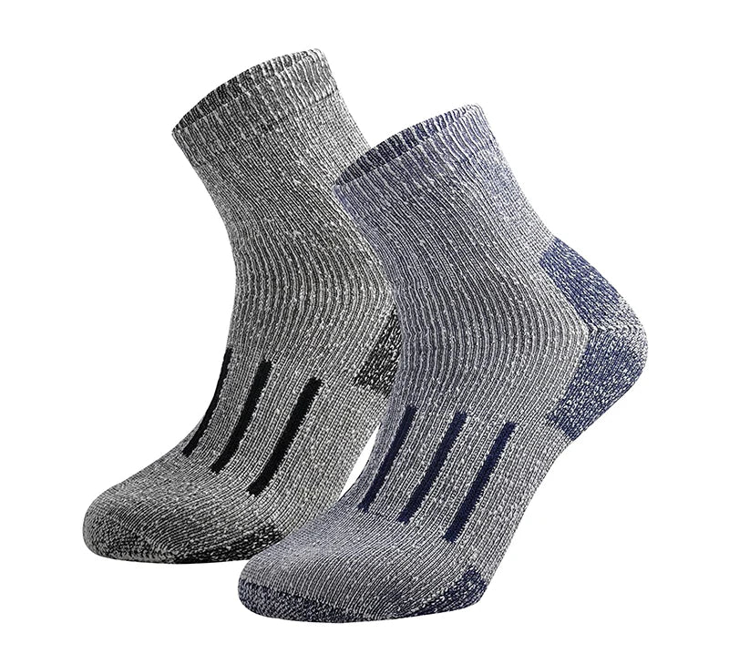 Unisex Merino Wool Ankle Hiking Socks Men Women Outdoor Thermal Warm Cushioned Quarter Sock Moisture Wicking Wool Men Socks