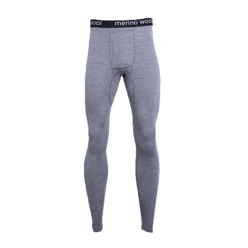 100% Merino Wool Base Layer Mens Bottom Pants Winter Merino Wool Lightweight Midweight Thermal Underwear Long Johns 180G/250G