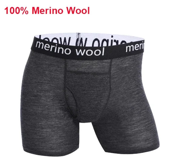 1/3 Pcs 100% Merino Wool Underwear Boxer Briefs Mens Merino Wool Man Boxers Soft Comfy Breathable Moisture Wicking USA Size