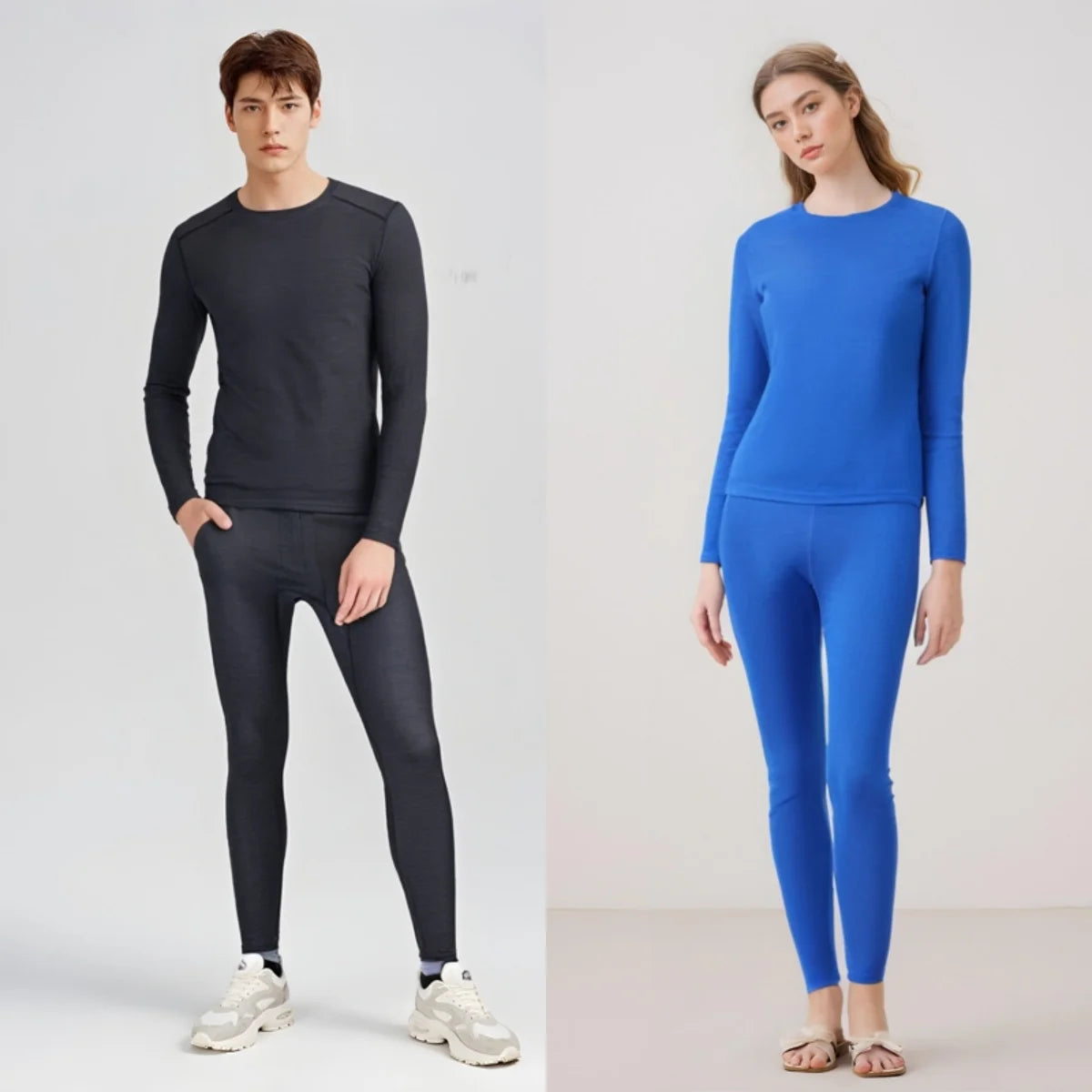 Women's Merino Wool Thermal Underwear Set Winter Outdoor Sports Merino Wool Base Layer Tops Bottoms Set Warm Breathable 170G
