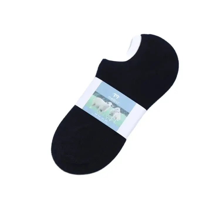 4 Pairs Unisex Merino Wool No Show Athletic Socks Merino Wool Light Running Tennis Golf Socks Everyday Light Low Cut Socks