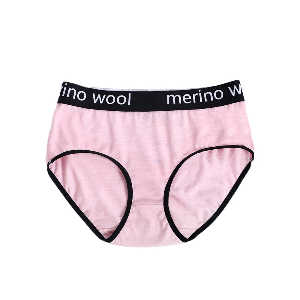 Women's Merino Wool Underwear Bikini Brief 100% Merino Wool Ultralight 180G Sports Panties Soft Wicking Breathable Anti-Odor
