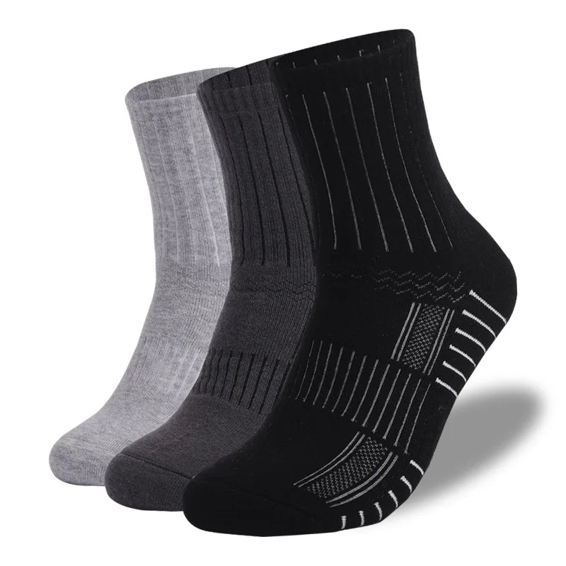 3 Pairs/Set Merino Wool Socks Autumn Winter Professional Sports Socks Merino Wool Skiing Hiking Crew Socks Warm Moisture Wicking