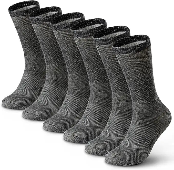 Mens 90% Merino Wool Hiking Cushion Socks Thermal Warm Crew Winter Boot Socks for Skiing Hiking Moisture Wicking