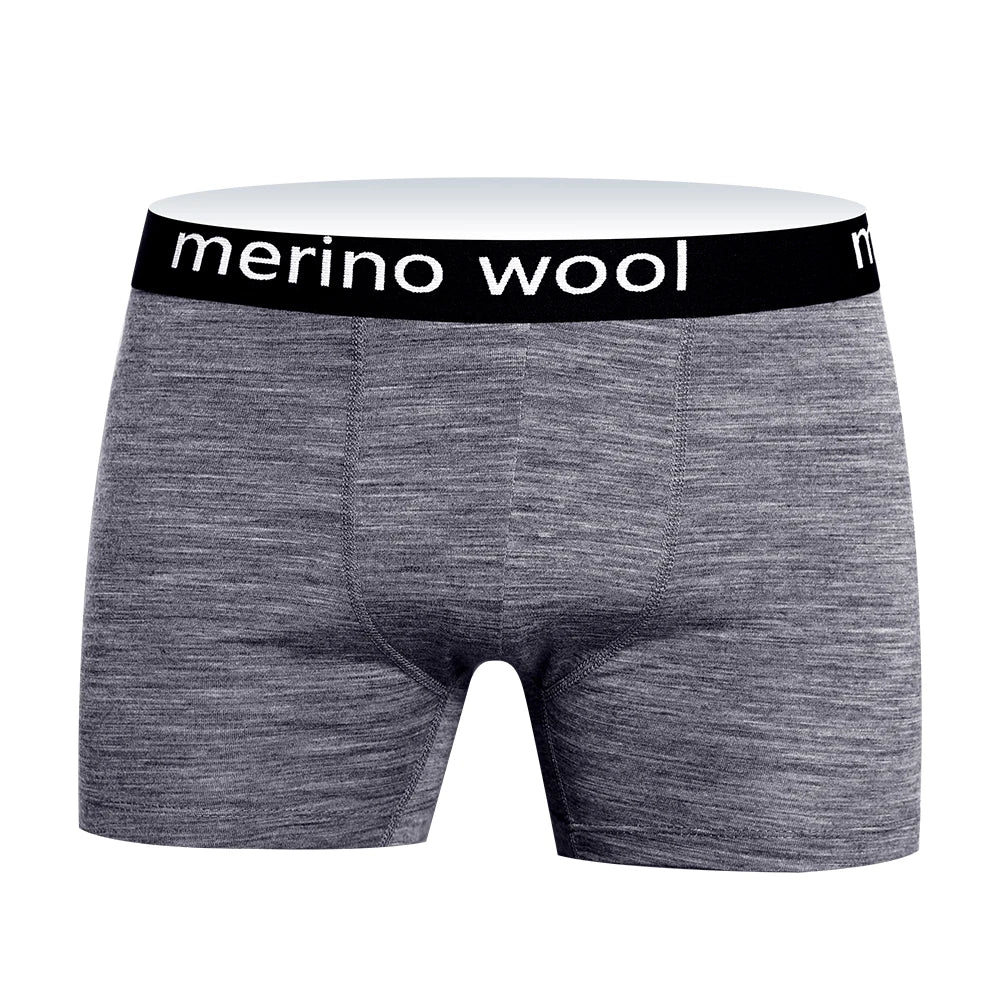 Merino Wool Mens Underwear Boxer Briefs 87% Merino Wool Blend Boxershorts Men Soft Breathable Moisture Wicking Sports Underpants