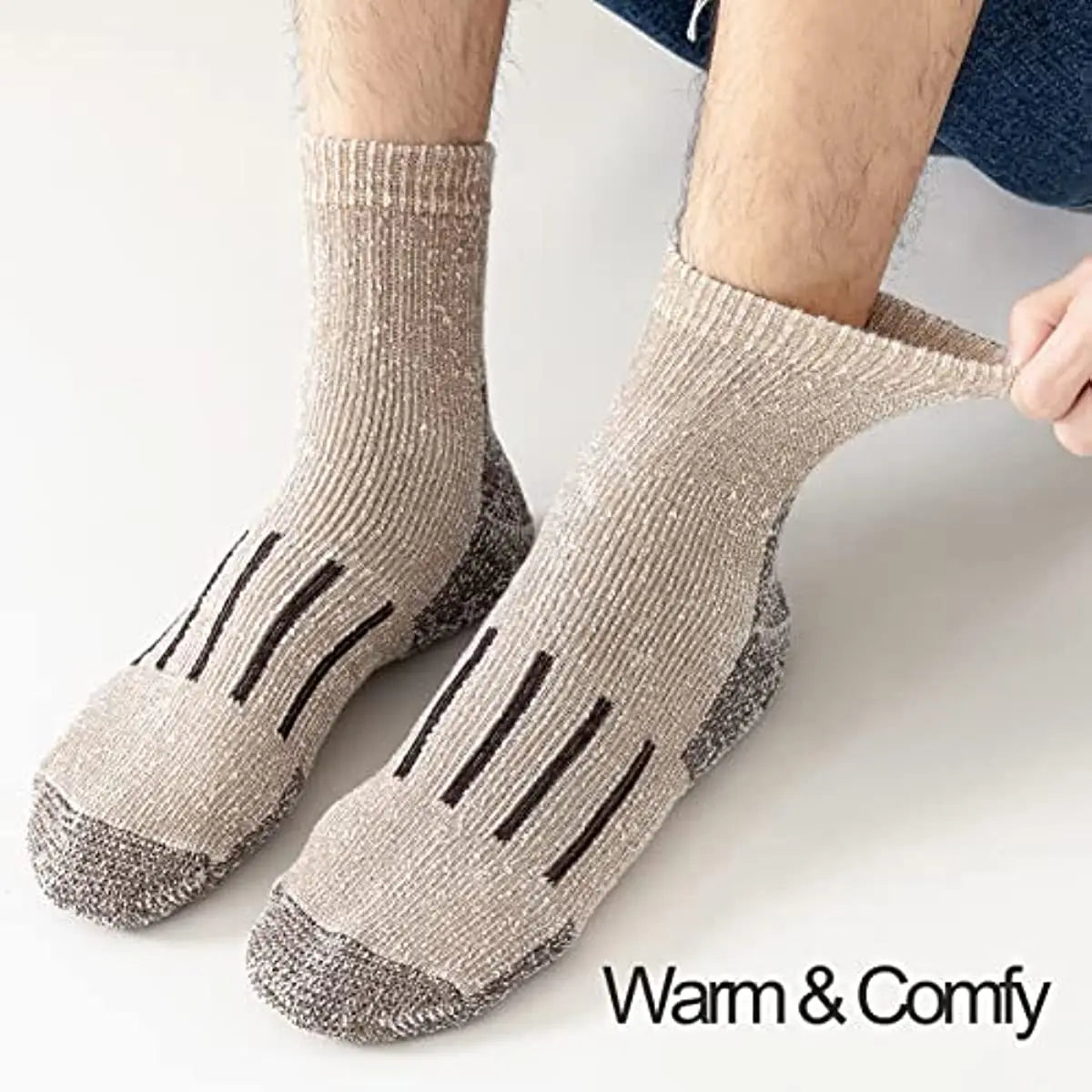 Unisex Merino Wool Ankle Hiking Socks Men Women Outdoor Thermal Warm Cushioned Quarter Sock Moisture Wicking Wool Men Socks