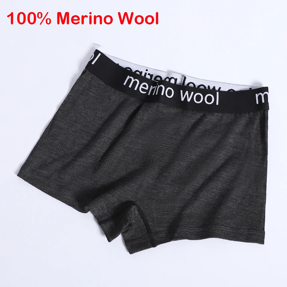 Women's 100% Merino Wool Boxershorts Wool Underwear Boy Shorts Everyday Weight Breathable Anti-Odor Yoga Fitness Sweatpants