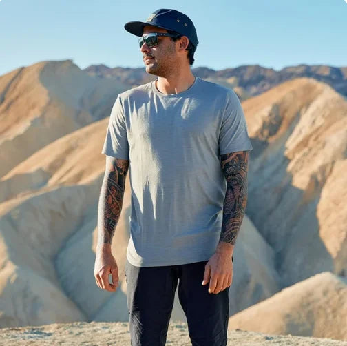 100% Merino Wool T Shirt Men 17.5 Micron Merino Wool Short Sleeve Shirts Lightweight Breathable Hiking Running Tee Undershirt