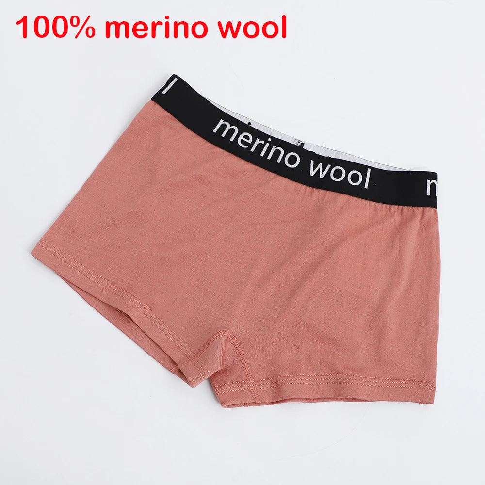 Women's 100% Merino Wool Boxershorts Wool Underwear Boy Shorts Everyday Weight Breathable Anti-Odor Yoga Fitness Sweatpants