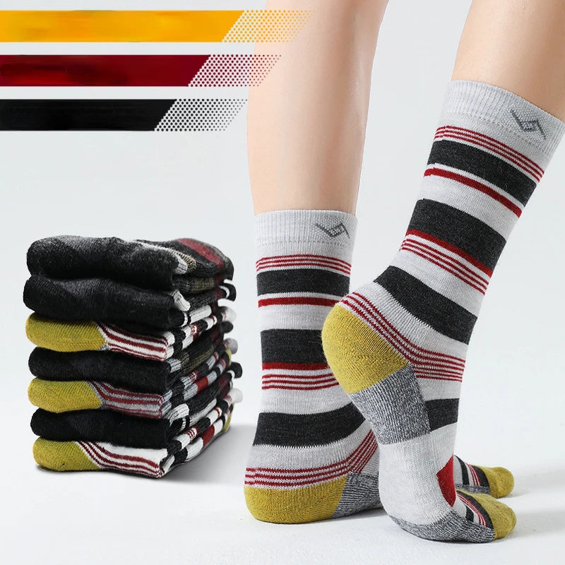 86% Merino Wool Hiking Socks for Men Women Crew Length Thermal Moisture Wicking Travelling Socks Outdoor Sports Ski Socks