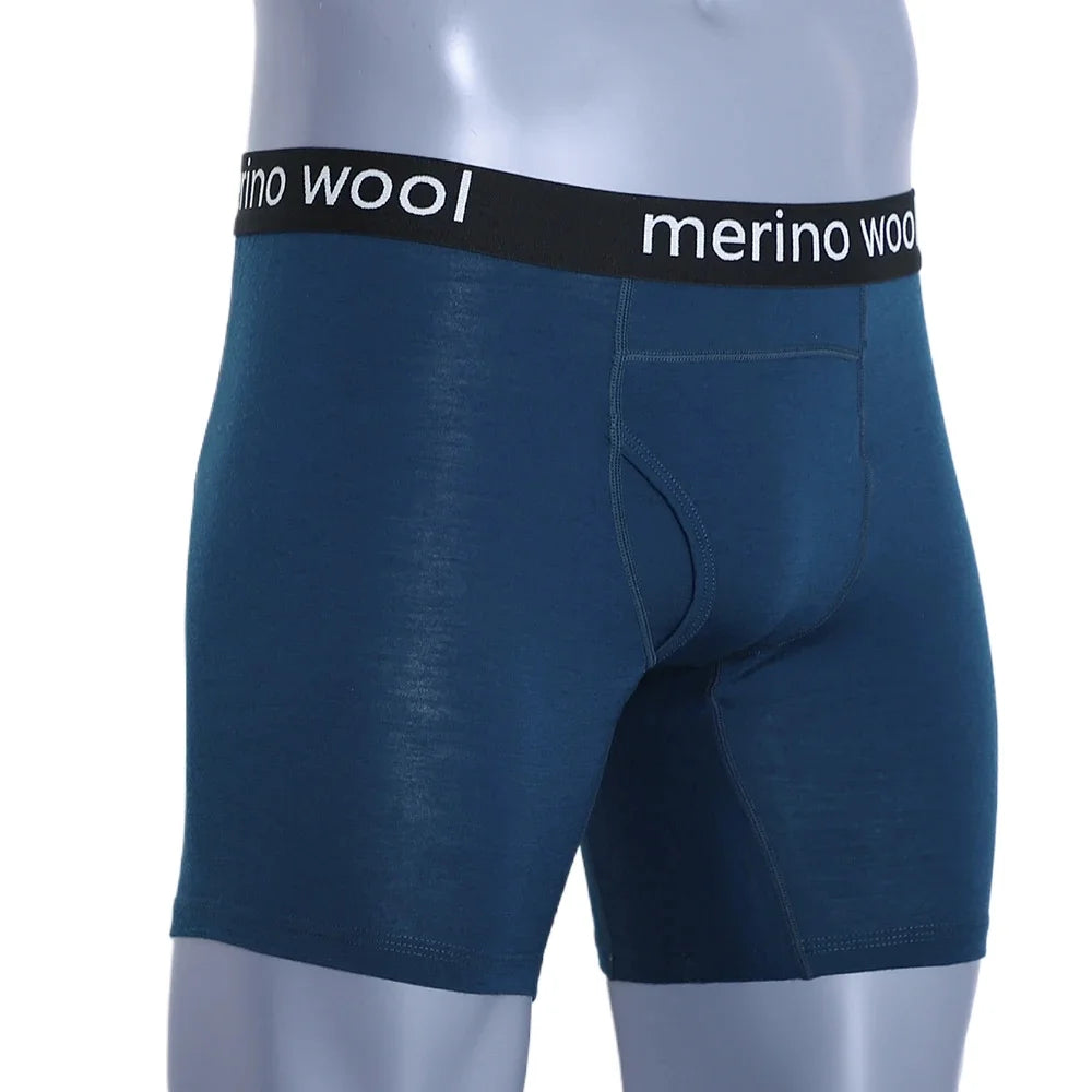 100% Merino Wool Boxer Briefs for Men Merino Wool Underwear Base Layer Boxershorts Silky Soft Natural Fibers Wicking Breathable
