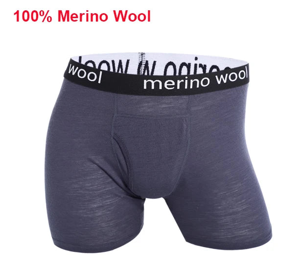 1/3 Pcs 100% Merino Wool Underwear Boxer Briefs Mens Merino Wool Man Boxers Soft Comfy Breathable Moisture Wicking USA Size